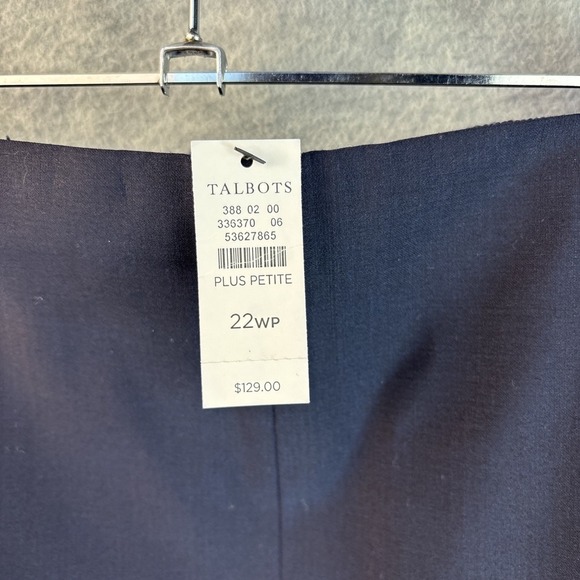 Talbots Seasonless Wool Skirt Petite Plus 22 Navy Pencil Timeless Classic Career - Picture 4 of 16